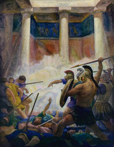 オデッセイ：求婚者の虐殺 作： Newell Convers Wyeth